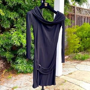 Elegant Black Long Sleeve Dress
